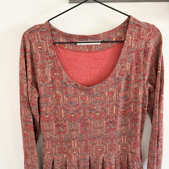 Peruvian Connection Fit and Flare Patterned Dress S - Picture 2 of 6